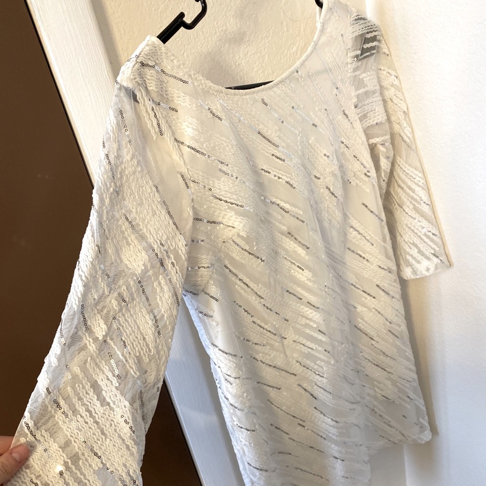 White Sequin Dress